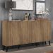 Aparador Buffet Retrô Multimóveis Veneza 4 Portas FG3556 Rustic/Preto