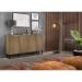 Aparador Buffet Retrô Multimóveis Veneza 4 Portas FG3556 Rustic/Preto