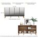 Aparador Buffet Retrô com Espelho Multimóveis Veneza com 4 Portas FG3559 Rustic/Natural