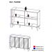 Aparador Buffet Retrô com Espelho Multimóveis Veneza com 4 Portas FG3559 Rustic/Natural