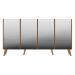 Aparador Buffet Retrô com Espelho Multimóveis Veneza com 4 Portas FG3559 Rustic/Natural