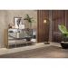 Aparador Buffet Retrô com Espelho Multimóveis Veneza com 4 Portas FG3559 Rustic/Natural