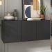 Aparador Buffet Suspenso 3 Portas Multimóveis MP8001 Preto
