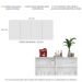 Aparador Buffet Suspenso Multimóveis Veneza 4 Portas FG3594 Branco