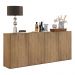 Aparador Buffet Suspenso Multimóveis Veneza 4 Portas FG3594 Rustic