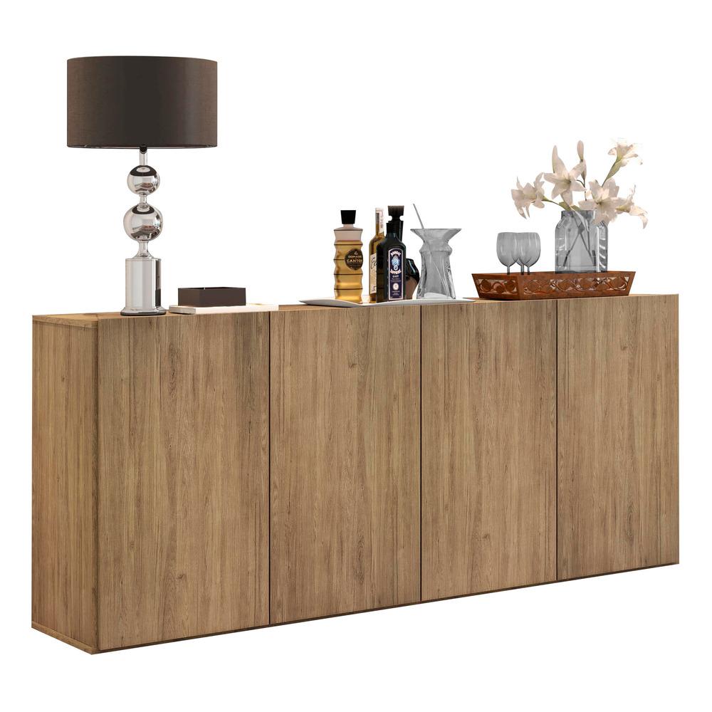 Aparador Buffet Suspenso Multimóveis Veneza 4 Portas FG3594 Rustic