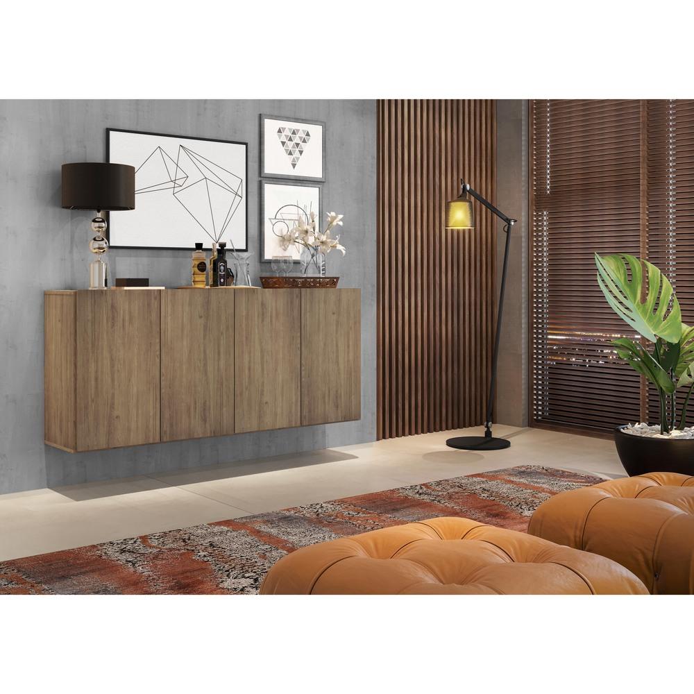Aparador Buffet Suspenso Multimóveis Veneza 4 Portas FG3594 Rustic