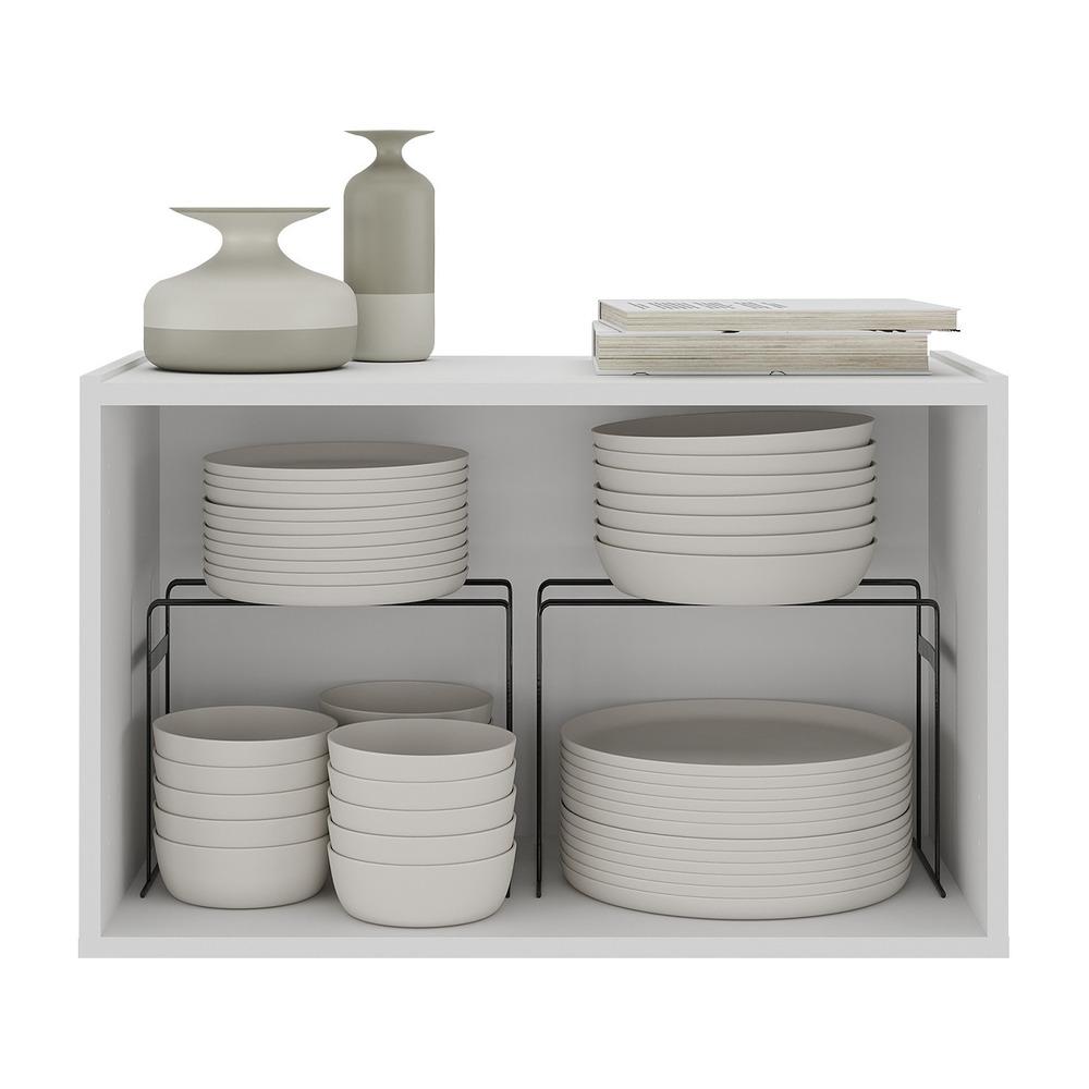Aparador Buffet Suspenso com Espelhos 2 Portas Multimóveis MP8003 Branco