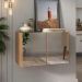 Aparador Buffet Suspenso com Espelhos 2 Portas Multimóveis MP8003 Rustic