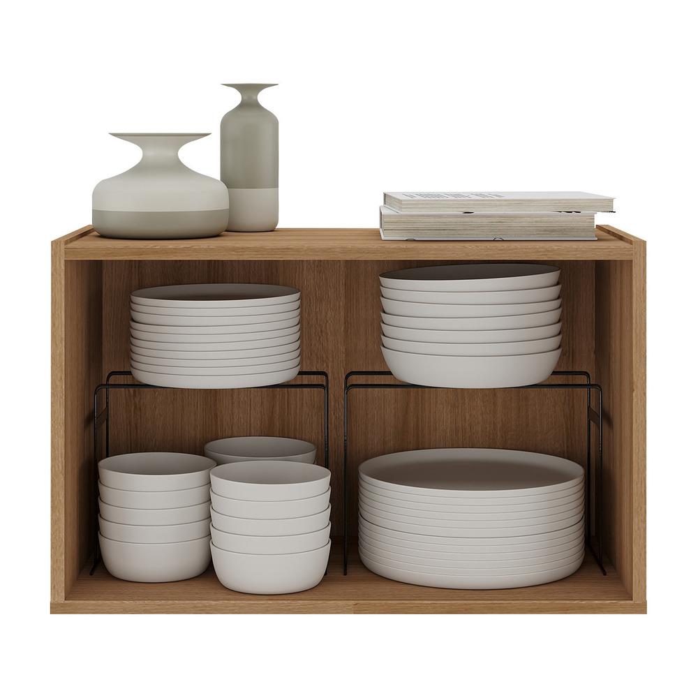 Aparador Buffet Suspenso com Espelhos 2 Portas Multimóveis MP8003 Rustic