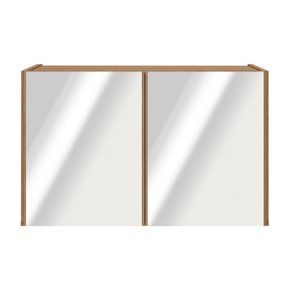 Aparador Buffet Suspenso com Espelhos 2 Portas Multimóveis MP8003 Rustic