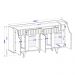 Aparador Buffet com 2 Gavetas e 4 Portas 180cm Multimóveis CR50110 Off White/Naturalle