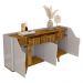 Aparador Buffet com 2 Gavetas e 4 Portas 180cm Multimóveis CR50110 Off White/Naturalle