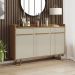 Aparador Buffet com 3 Portas Retrô 135cm Multimóveis CR50104 Cinamomo/Off White