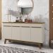 Aparador Buffet com 4 Portas Retrô 160cm Multimóveis CR50103 Cinamomo/Off White