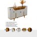 Aparador Buffet com 4 Portas Retrô 160cm Multimóveis CR50105 Off White/Naturalle