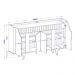 Aparador Buffet com 4 Portas Retrô 160cm Multimóveis CR50105 Off White/Naturalle