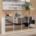 Aparador Buffet com Espelho Multimóveis Vegas 4 Portas FG3558 Branco