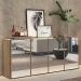 Aparador Buffet com Espelho Multimóveis Vegas 4 Portas FG3558 Rustic
