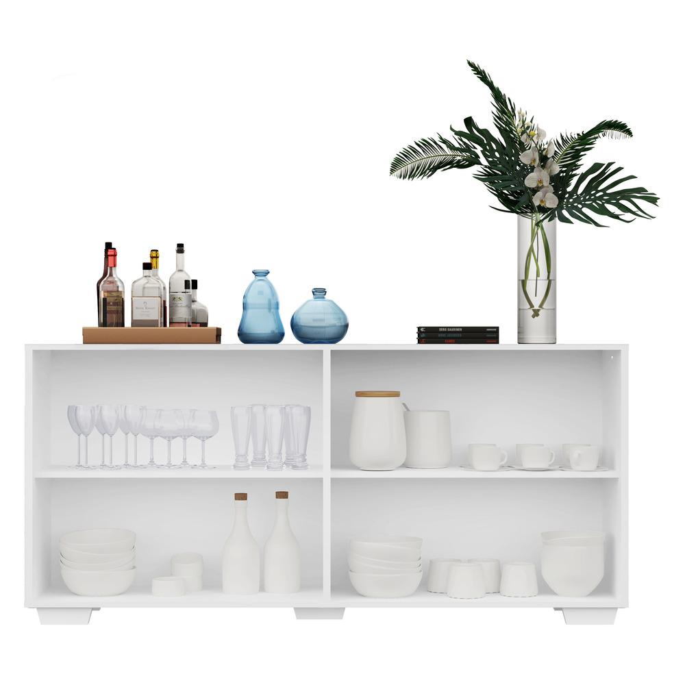 Aparador Buffet com Espelho Multimóveis Vegas com 4 Portas FG3560 Branco