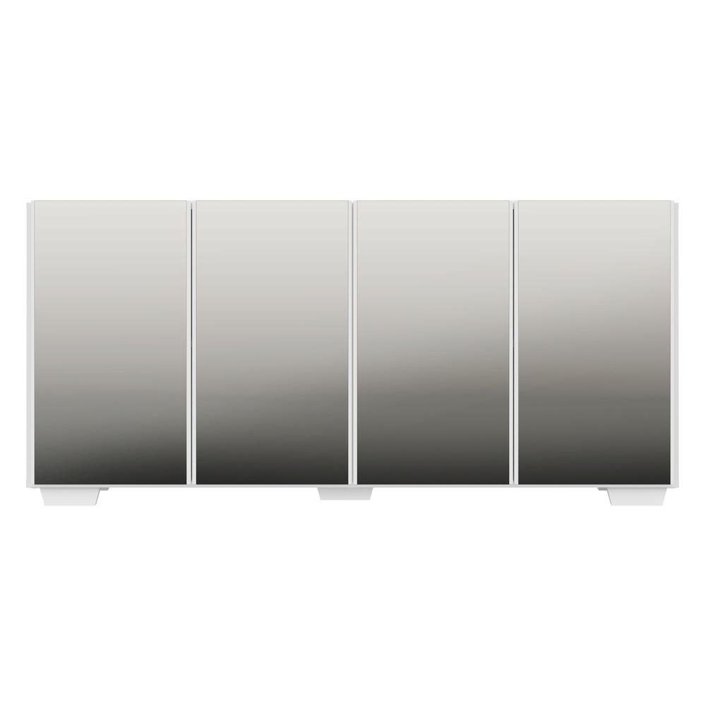 Aparador Buffet com Espelho Multimóveis Vegas com 4 Portas FG3560 Branco