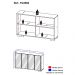 Aparador Buffet com Espelho Multimóveis Vegas com 4 Portas FG3560 Branco/Natural