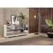 Aparador Buffet com Espelho Multimóveis Vegas com 4 Portas FG3560 Branco/Natural