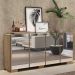 Aparador Buffet com Espelho Multimóveis Vegas com 4 Portas FG3560 Rustic/Natural