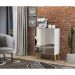 Aparador Retrô com Espelho Multimóveis Cantinho do Café com 2 Portas FG3613 Branco/Natural