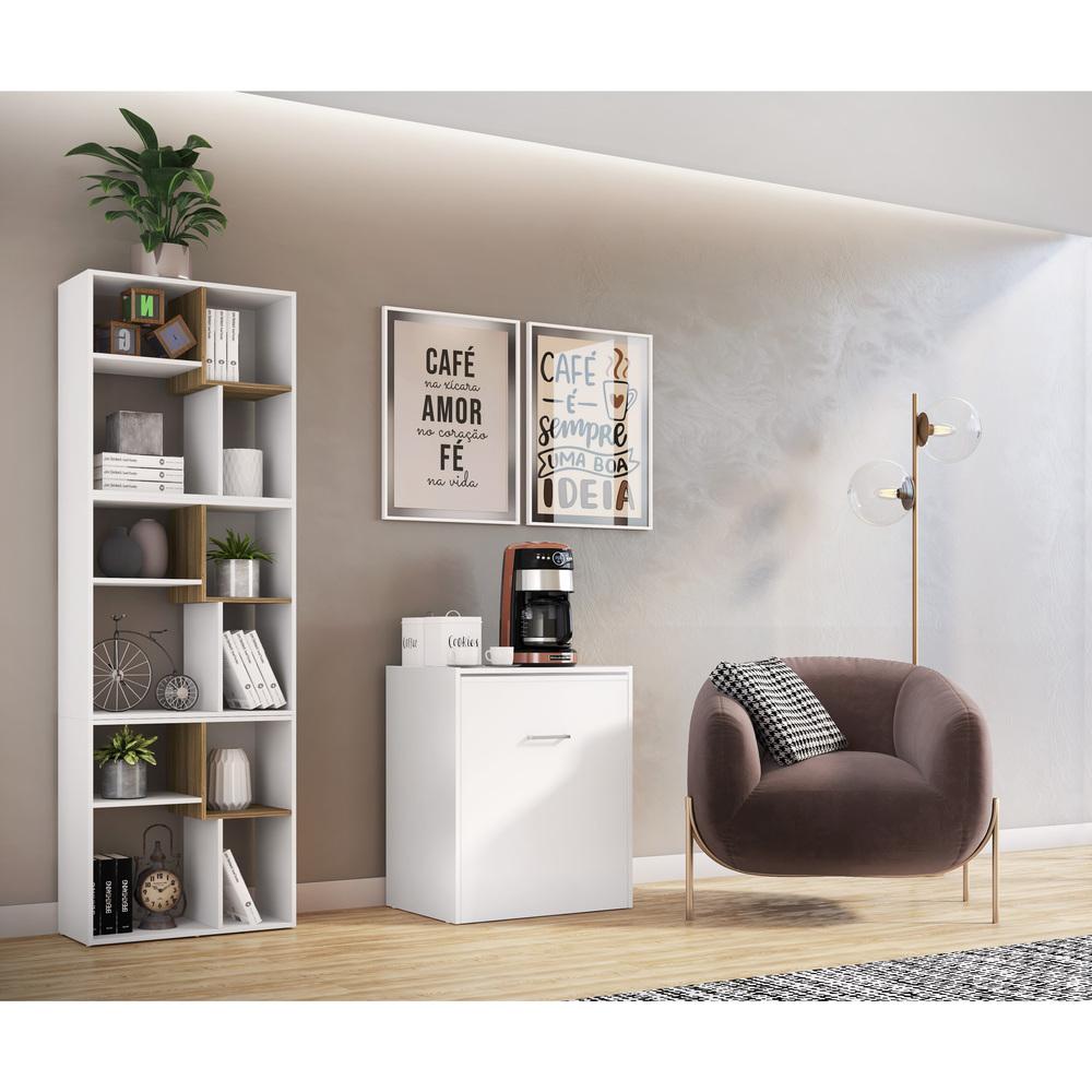 Aparador com Mesa Dobrável Multimóveis Cantinho do Café Ibiza FG1001 Branco