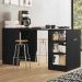 Aparador com Mesa Dobrável Multimóveis Cantinho do Café Ibiza FG1001 Preto