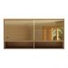 Armário Aéreo 120cm com Portas de Vidro Paris Multimóveis MP2213 Rustic