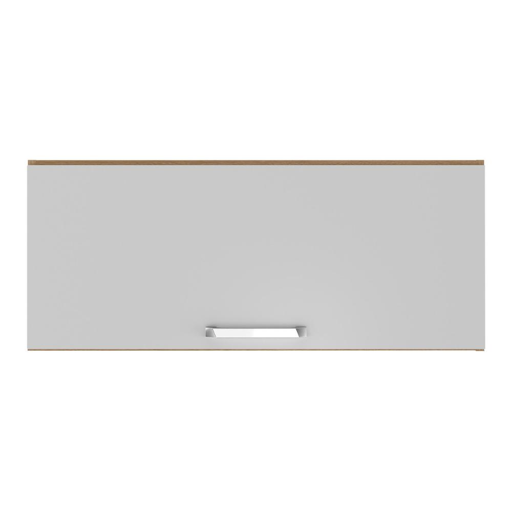 Armário Aéreo 80cm com 1 Porta Basculante Paris Multimóveis MP2187 Rustic/Branco