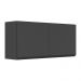 Armário Aéreo Cozinha 120 cm 2 Portas Veneza Multimóveis MP3682.895 Preto