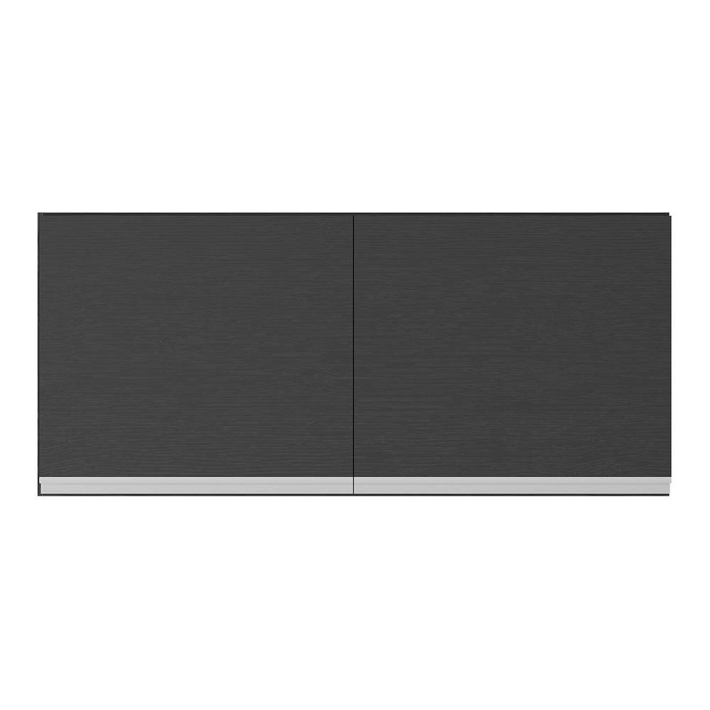 Armário Aéreo Cozinha 120 cm 2 Portas Veneza Multimóveis MP3682.898 Preto/Branco