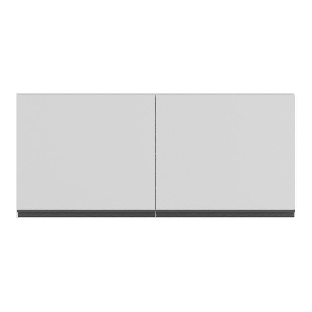 Armário Aéreo Cozinha 120 cm 2 Portas Veneza Multimóveis MP3682.964 Branco/Preto