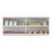 Armário Aéreo Cozinha 120 cm 2 Portas Vidro Veneza GW Multimóveis Branco