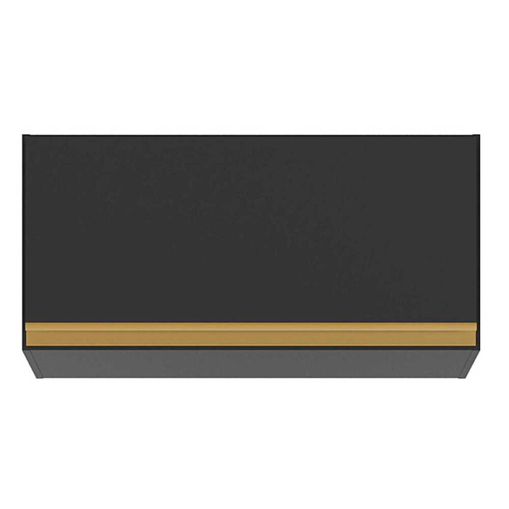 Armário Aéreo Cozinha 70 cm 1 Porta Basculante Veneza GB Multimóveis Preto