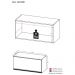 Armário Aéreo Cozinha 70 cm 1 Porta Basculante Veneza GB Multimóveis Preto