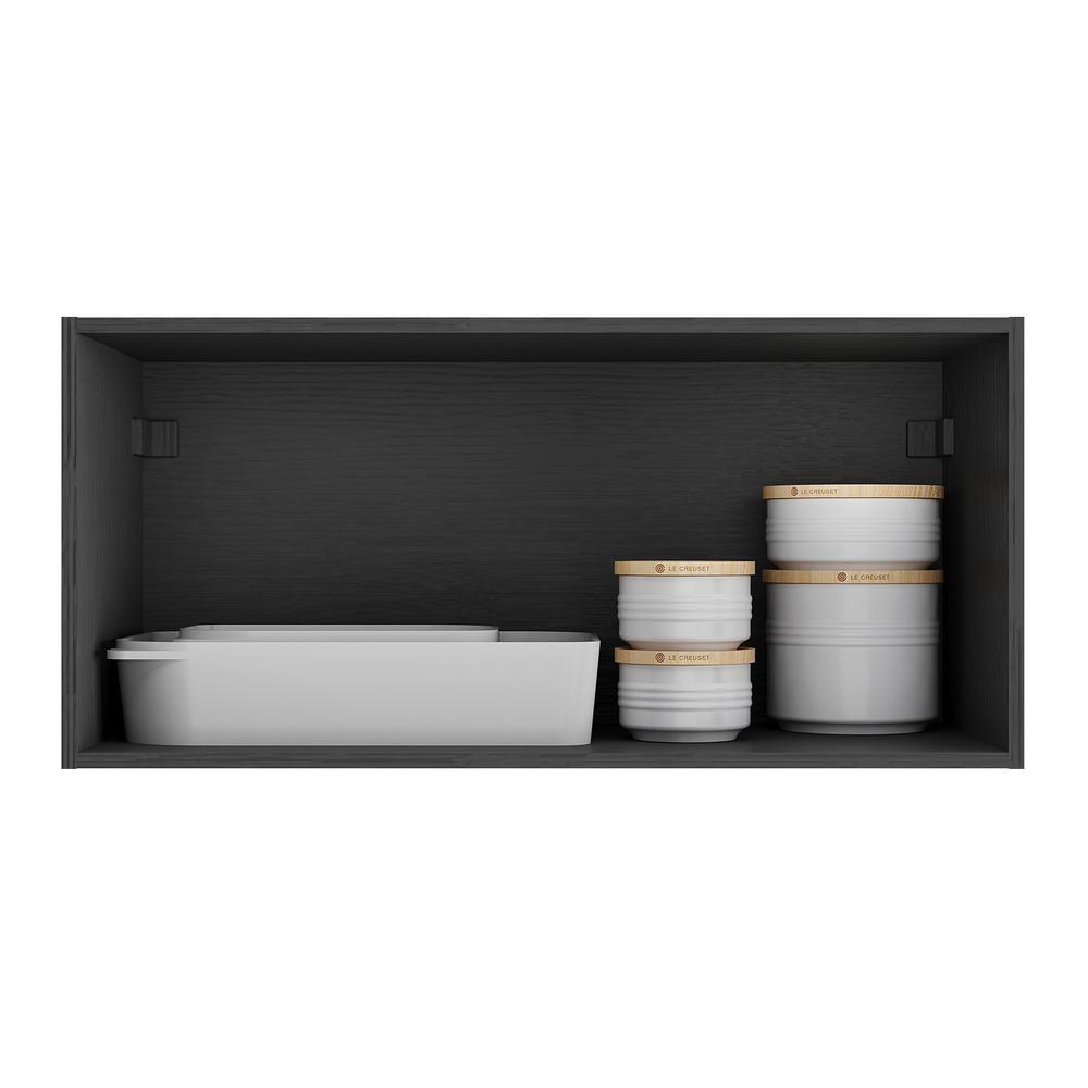 Armário Aéreo Cozinha 70 cm 1 Porta Basculante Veneza Multimóveis MP3681.895 Preto