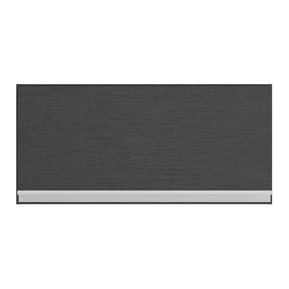 Armário Aéreo Cozinha 70 cm 1 Porta Basculante Veneza Multimóveis MP3681.898 Preto/Branco