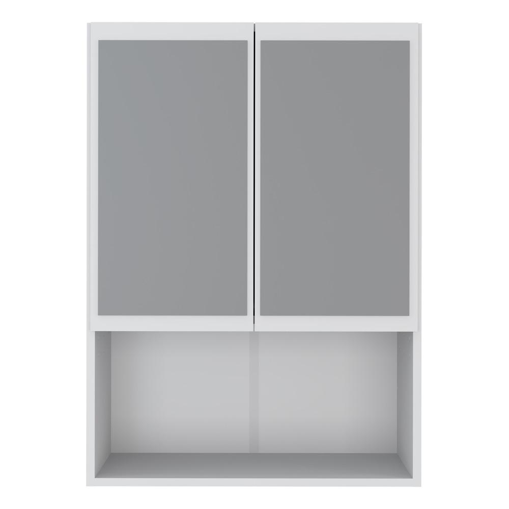Armário Banheiro com 2 portas e espelho Aspen Smart Plus Multimóveis Branco