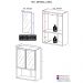 Armário Banheiro com 2 portas e espelho Aspen Smart Plus Multimóveis Branco