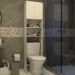 Armário Banheiro p/ Vaso Sanitário com 2 portas Aspen Multimóveis Branco