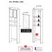 Armário Banheiro p/ Vaso Sanitário com 2 portas e espelho Aspen Plus Multimóveis Branco