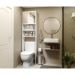 Armário Banheiro p/ Vaso Sanitário com 2 portas e espelho Aspen Plus Multimóveis Branco