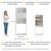 Armário Banheiro para Vaso Sanitário Multimóveis Nina 2 Portas FG5012 Branco