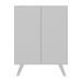 Armário Cômoda Infantil 2 Portas Retrô Multimóveis MP4231 Branco