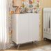Armário Cômoda Infantil 2 Portas Retrô Multimóveis MP4231 Branco/Cinza