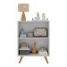 Armário Cômoda Infantil 2 Portas Retrô Multimóveis MP4231 Branco/Natural